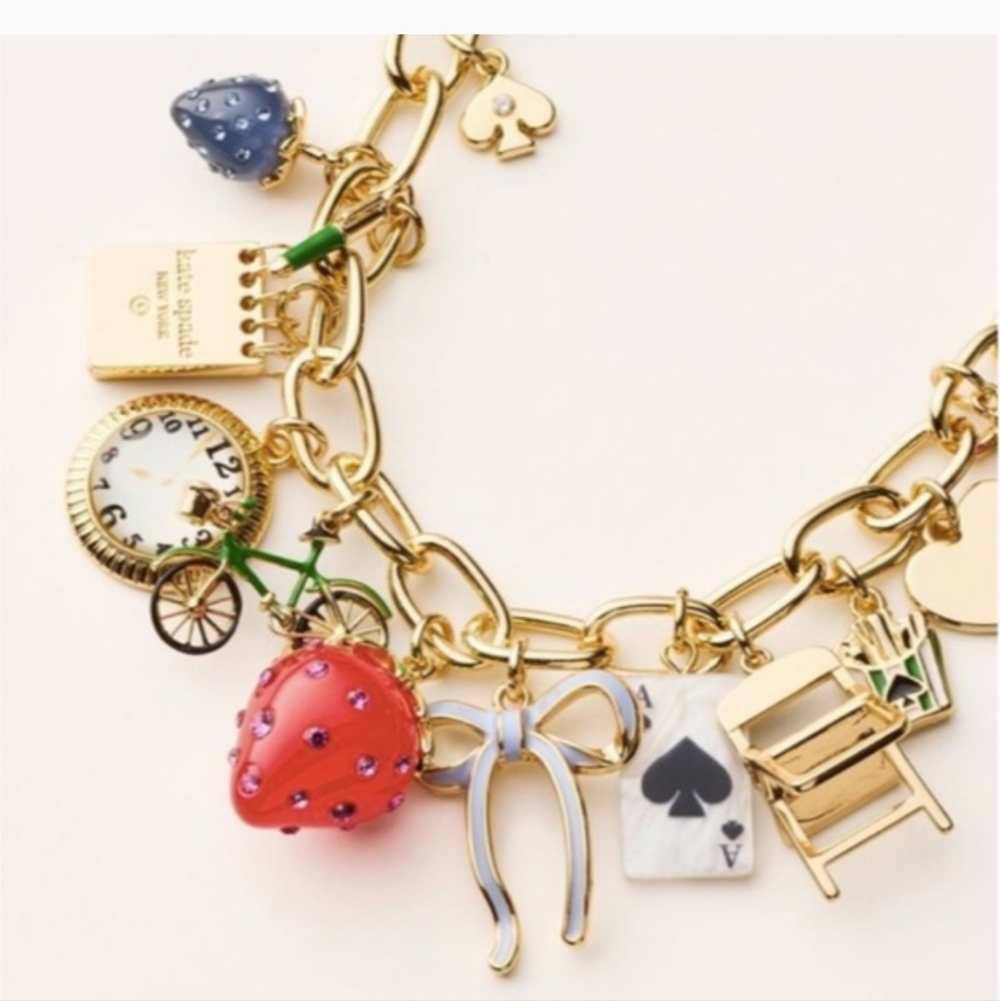 Kate Spade X Target Gold Charm Necklace - Picture 2 of 2